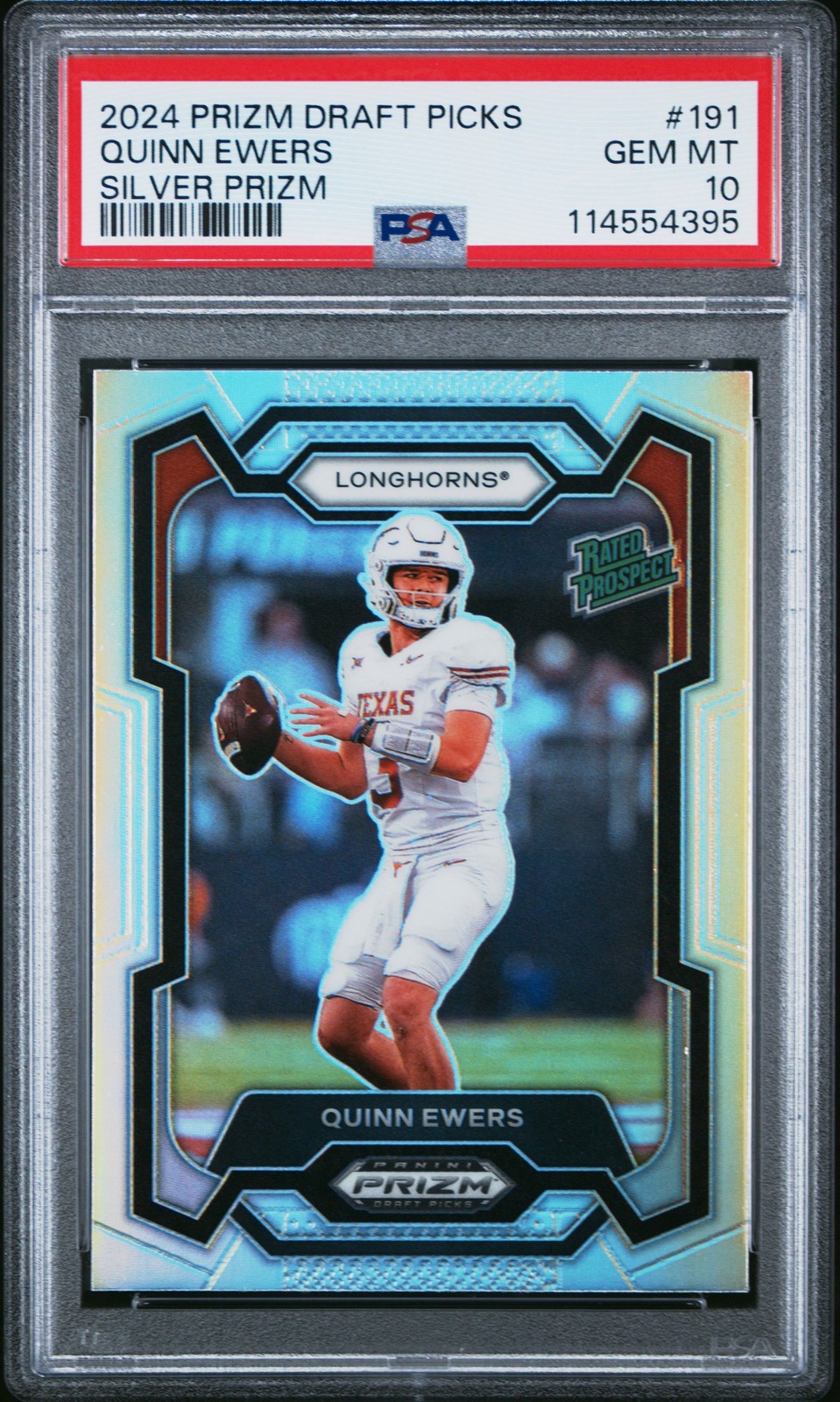 2024 PANINI PRIZM DRAFT PICKS SILVER PRIZM #191 QUINN EWERS PSA 10