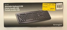 New - Kensington Pro Fit USB Wired Washable Computer Keyboard Black K64407