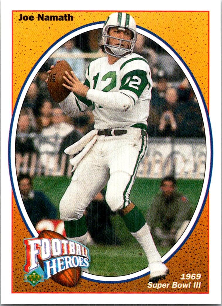1991 Upper Deck #14 Joe Namath Football Heroes: Joe Namath