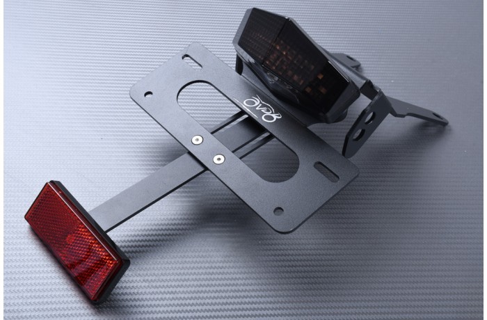 Support de Plaque Honda CRF 250 Rally pour Randonnée Enduro avec Feu Stop Fumé Haute Résistance