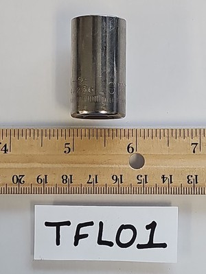 Vintage Craftsman 44236 1/2'' Drive 15mm Shallow Socket 12 Point Inverted G USA 