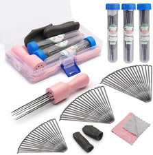60 Pcs Wool Felting Needles, 3 Sizes Felting Needles with Wooden Handle, Needle