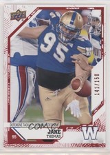 2019 Upper Deck CFL Red 141/150 Jake Thomas #138 r6v