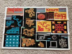 Final Fantasy 1 NES Nintedo Strategy Guide  plus paper dungeon and world maps
