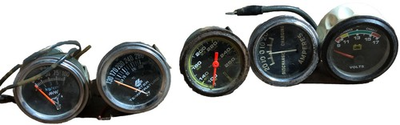 #ad #ad Lot Of 5 Various Auto Gauges Temp Pressure Volt Amp $60.00