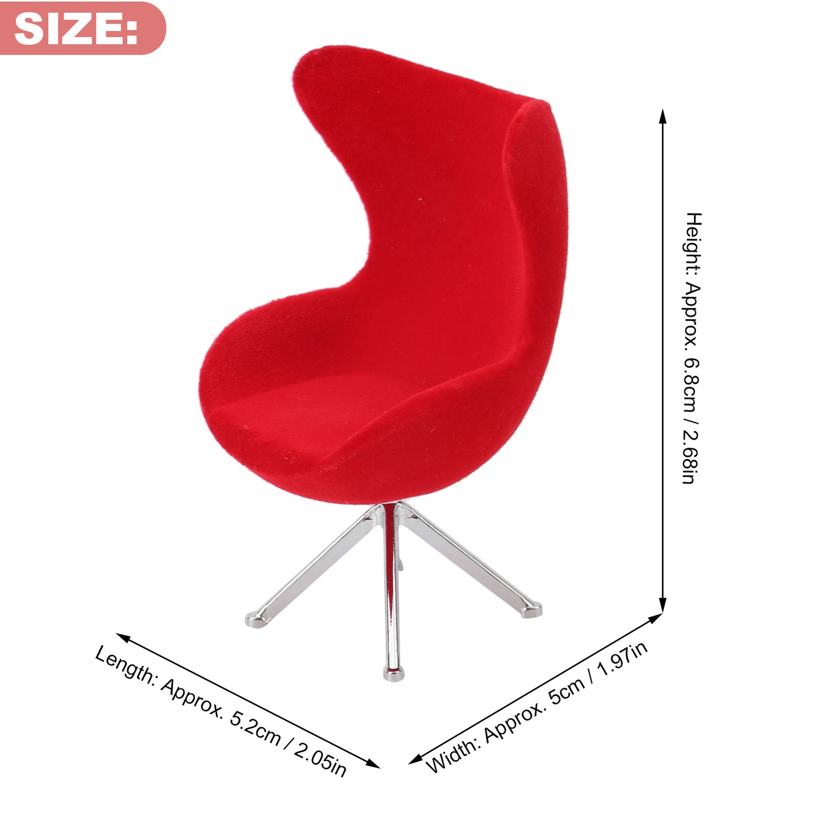 Miniature Chair Cute Flocking Sofa Model Decoration For Dollhouse Premium