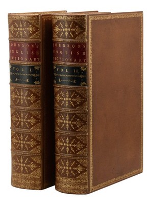 家具 The dictionary of  A Dictionary of the English Language ~ by SAMUEL JOHNSON ~ First