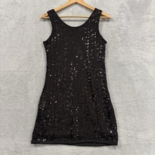 Romeo & Juliet Couture Dress Women's Medium Midi Sequin Fit & Flare Party Black