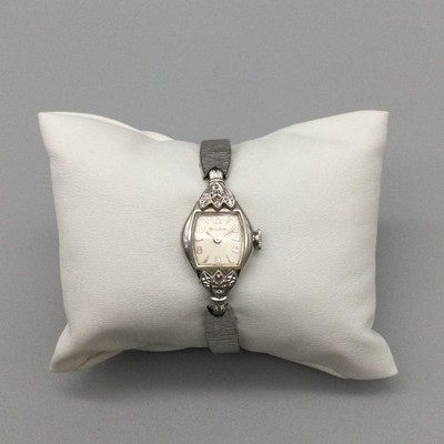 Vintage Bulova M0 Womens Watch 16mm Cream Dial 10K RGP Stretch Band Manual Vintage Bulova Diamond Dream Womens Watch 16mm 10K RGP  main image 3