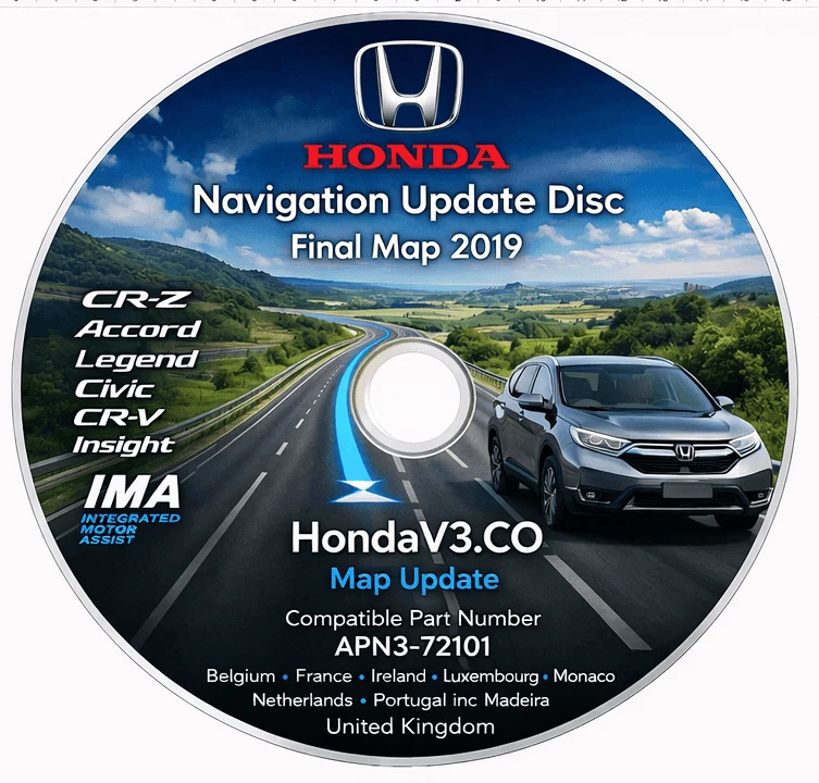 Honda Navigation Update DVD | Accord, CR-V, Civic, CR-Z, Insight 2019 Navi - Bild 2 von 4