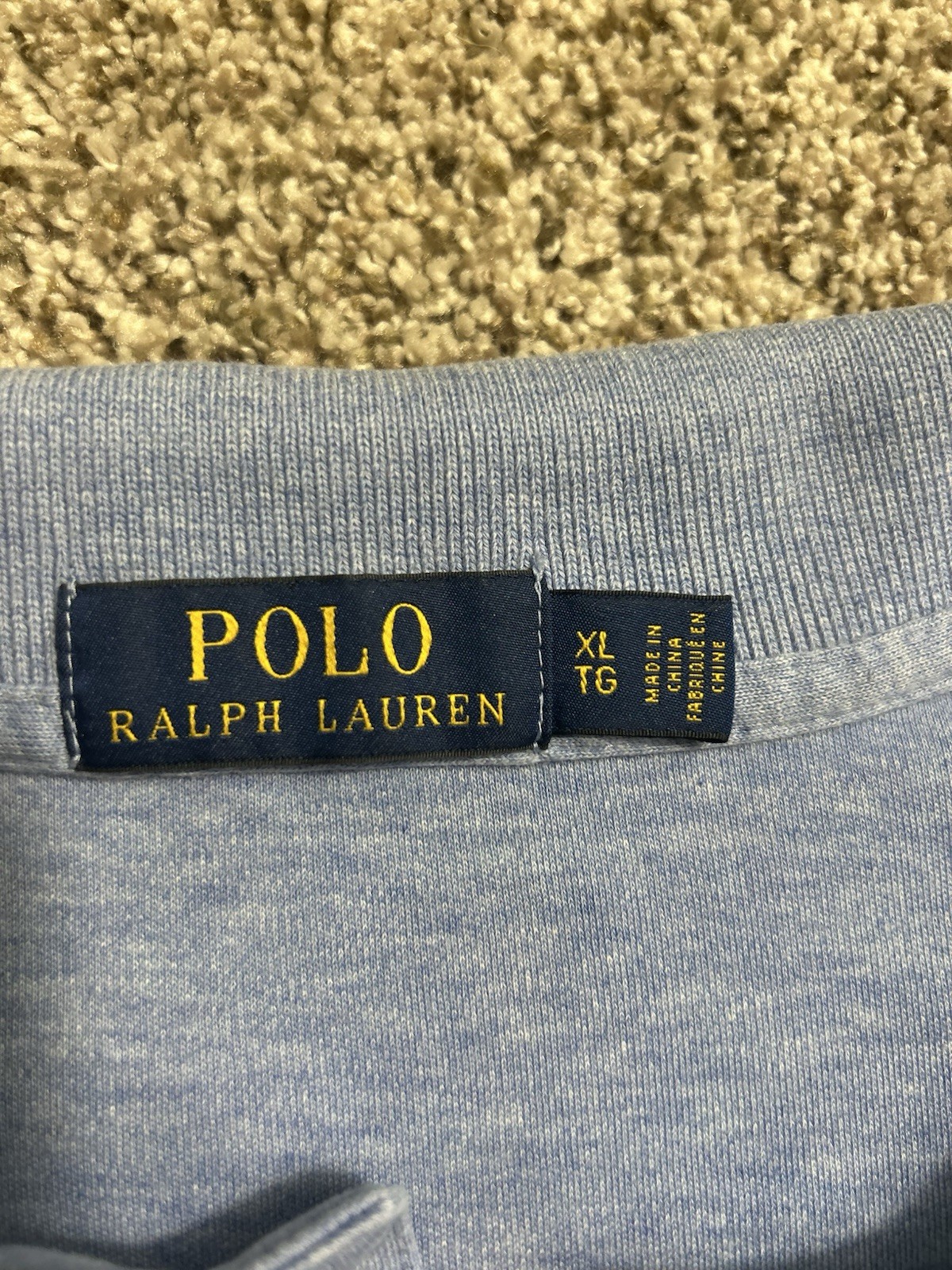 PONY Polo Ralph Lauren vintage camicia XL blu chiaro manica corta 100% cotone usata in ottime condizioni