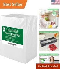 200 Precut BPA-Free Vacuum Sealer Bags 11" x 16" for Long-Term Food Preservation