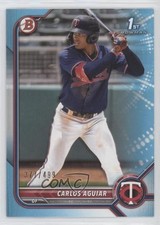 2022 Bowman Prospects Sky Blue Border 377/499 Carlos Aguiar #BP-1 ut4