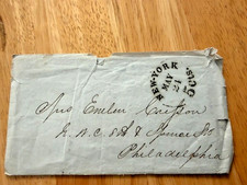 MAY 1853 letter from Paris to Philadelphia  w...