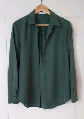 Mango Basics Damenbluse Bluse Hemd Langarm Gr. L