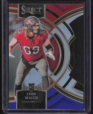 2023 Panini Select #133 Cody Mauch Red and Blue Prizm Die Cuts RC