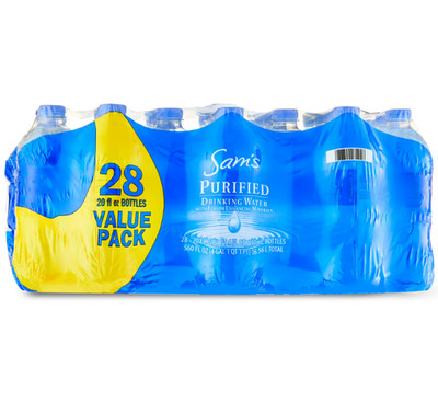 Sam's Purified Drinking Water Bottles, 20 fl oz, 28 Count-fast shipping