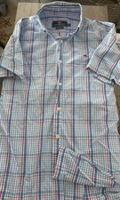 Vineyard Vines Polo Shirt Mens medium blue plaid Easter short sleeve gingham