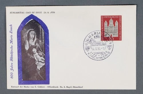 MayfairStamps Germany FDC 1956 Maria Laach Church Anniversary First Day Cover aa