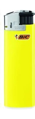 BIC Maxi J38 Gelb Feuerzeug Electronic  Kindersicherung Original 5 / 10 / 15