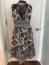paper denim cloth 2 black and white floral summer dress