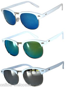 Set of 3 Half Frame Semi Rimless Horn Rim Sunglasses Rimmed 2 Leopard 1 Black