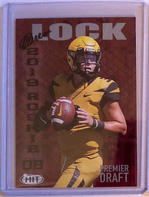 Drew Lock 2019 SAGE Hit Premier Draft Silver Rookie Card Missouri 