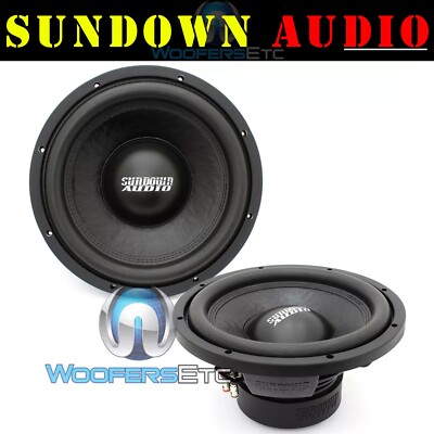 (2) SUNDOWN AUDIO E-12 V4 D4 12'' 500W RMS DUAL 4-OHM CAR SUBWOOFERS SPEAKERS NEW
