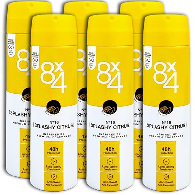 Deospray 8x4 N°16 Splashy Citrus Deo 6 x 150ml, 6er Pack