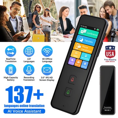 Portable Smart Voice Translator Two-Way Real Time 139 language Translator Device
