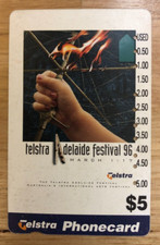 $5 Telstra Phonecard Adelaide Festival 96  BB2