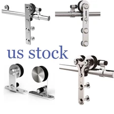 4-20FT Stainless Steel Sliding Barn Door Hardware Closet Kit 1/2 Door.Heavy Duty