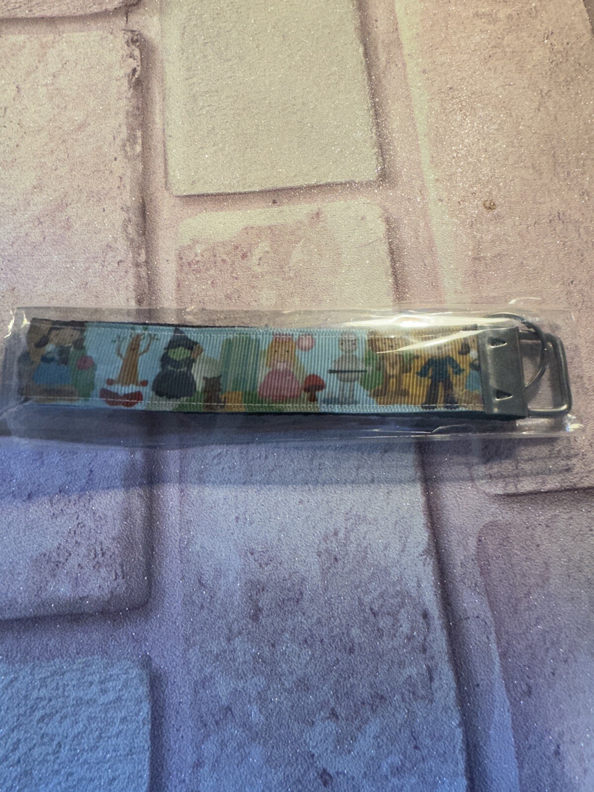 Handmade Ribbon Wristlet Key Fob Keyring, Handbag Accessory, Hands Free Keychain