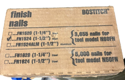 Bostitch FN1524 (38 mm) 16 Stärke abgewinkelte Finish Nägel. Karton 3.655