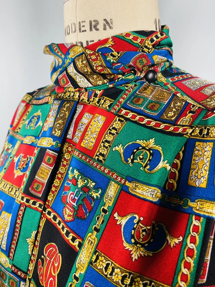 PENDLETON Vintage Blouse SIZE 10 LARGE book cottage classic high neck 80s 90s - Image 4 of 4