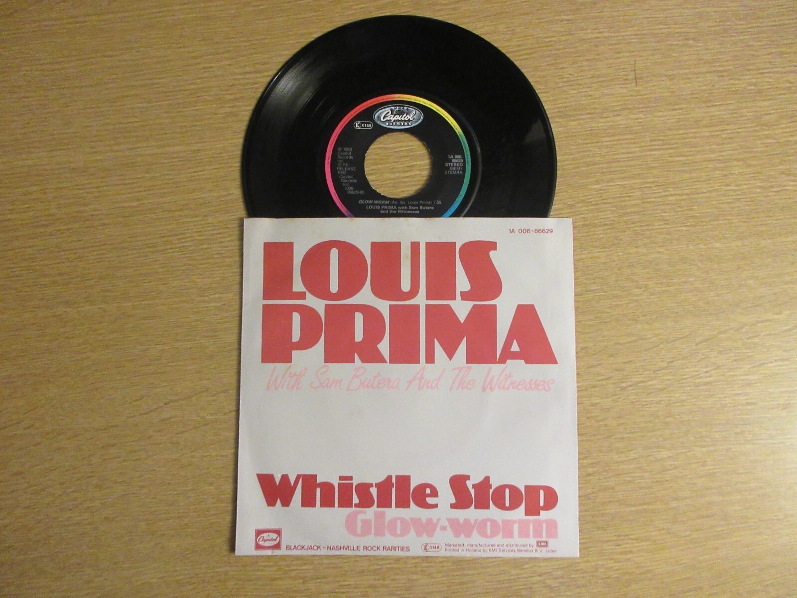 *Louis Prima * Whistle Stop/Glow Worm * Du. Capitol 1985 reissue