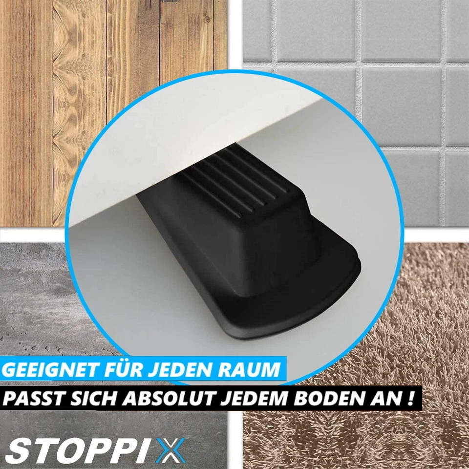 STOPPIX Türstopper Türkeil Gummikeil Fensterstopper Fensterkeil rutschfest [4er] - Bild 3 von 4