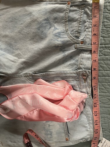 Juicy Couture Denim Shorts Size 31 Tie Dye With The Scarf New With Tags - Picture 8 of 11