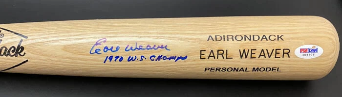 Earl Weaver Manager SIGNED Adirondack Pro Bat Balt. Orioles PSA/DNA AUTOGRAPHED - Image 2 of 3
