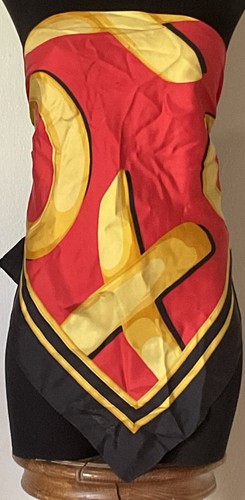 Scarf Vintage Authentic Denmark Koare Abstract Geometric Art Silk 33