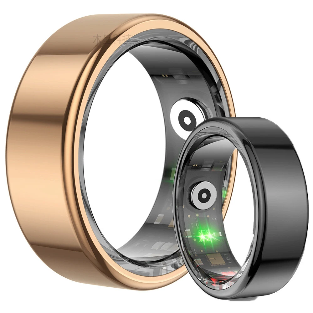 Smart Ring Fitness Tracker Heart Rate SPO2/BP Sleep Monitoring IP68 Waterproof