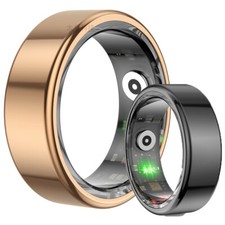 Smart Ring Fitness Tracker Heart Rate SPO2/BP Sleep Monitoring IP68 Waterproof