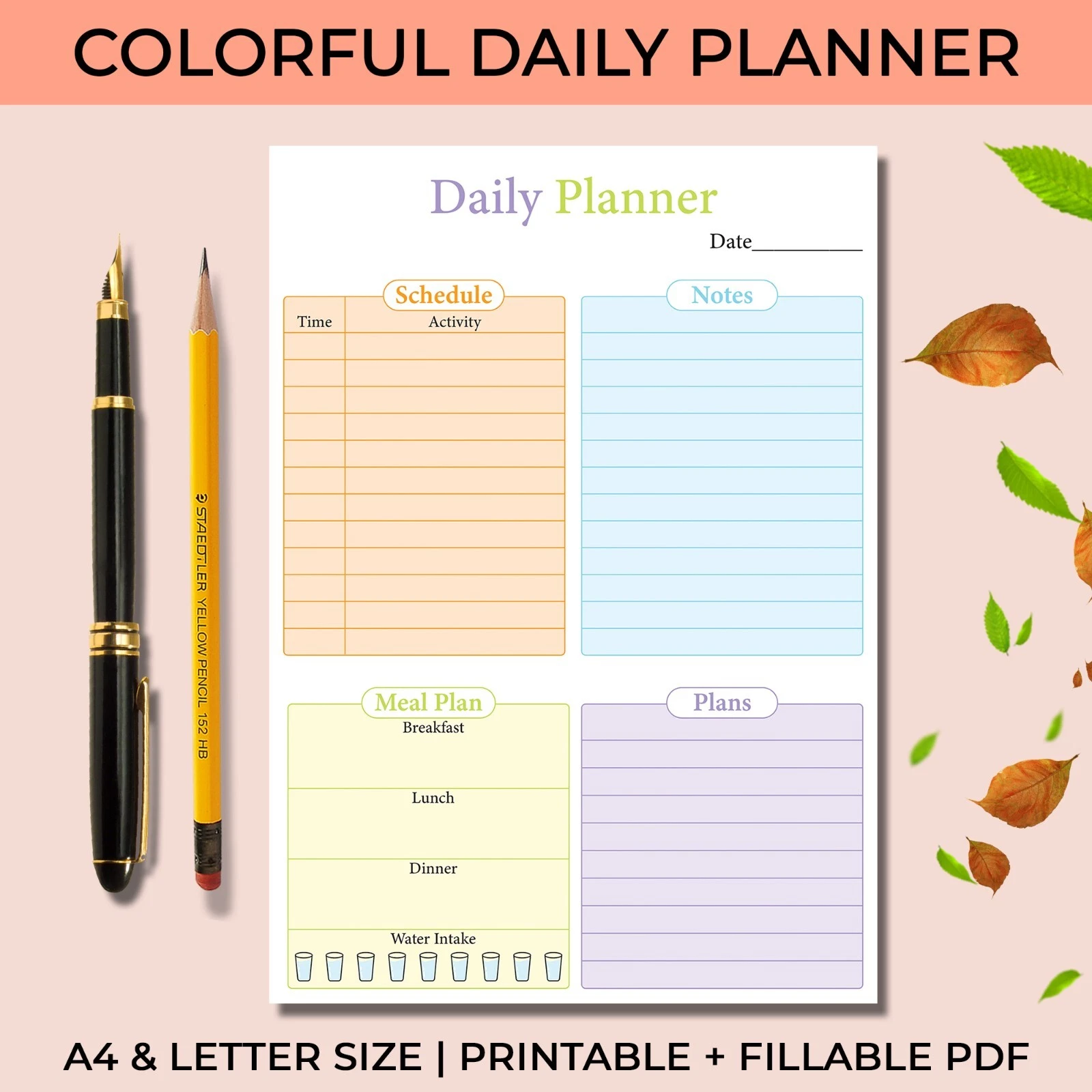 4 in 1 Colorful Simple Planner Series Printable Philippines | Ubuy