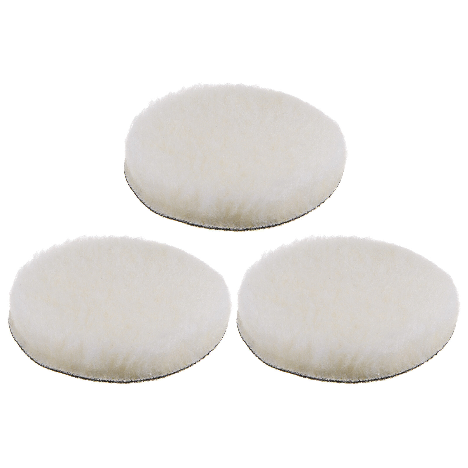3pcs Wool Buffing Pads 5 inch Polishing Pad Polishing Buffing Pad Hook and Loop