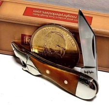 Rough Ryder Smooth Tobacco Handles Lady Leg High Heel Shoe Folding Pocket Knife