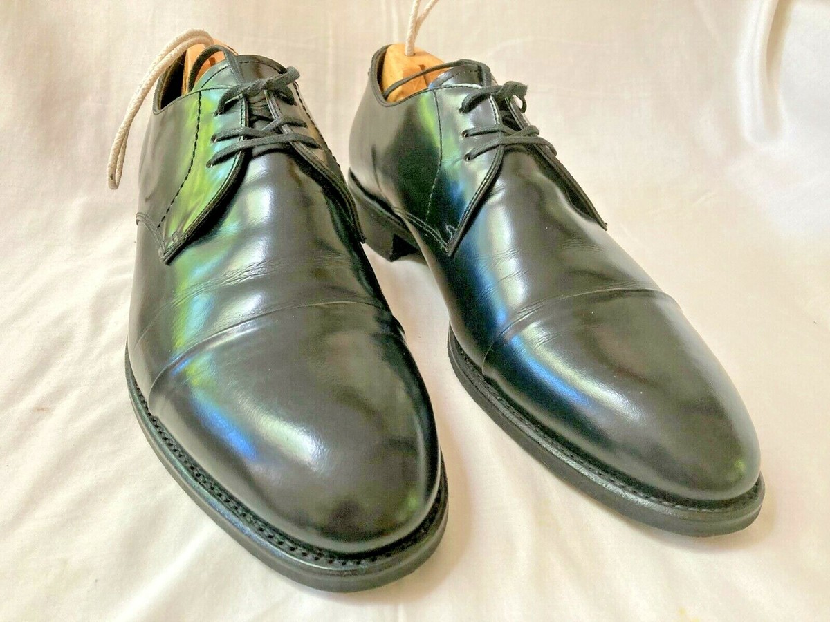 TAKEO KIKUCHI Black Cap Toe Oxfords 070-01420 75 Men's US