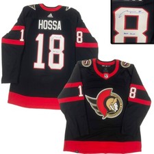 MARIAN HOSSA Signed Ottawa Senators Black Adidas PRO Jersey - HOF2020