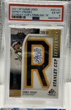 2021 SP Game Used Stanley Cup Lettermen Signatures /5 Sidney Crosby Pittsburgh
