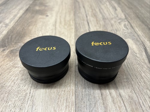 Lot of 2 ~ Focus High Definition Lenses 2.2X58MM Telephoto & .43X58MM Wide Angle