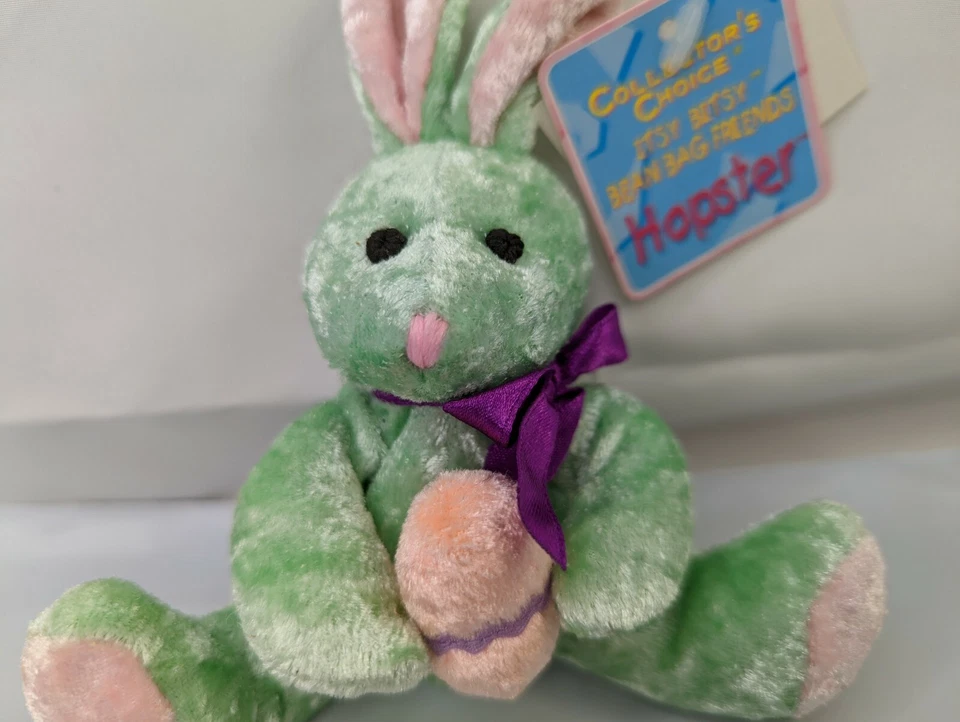 Dan Dee Green Hopster Rabbit Plush Easter Egg 5 Inch Stuffed Animal Toy - Image 2 of 4